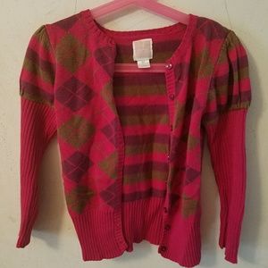 Old Navy Pink and Purple Cardigan Sweater Kids